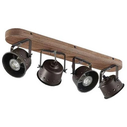 Lindby - Rubinjo 4 Lampa Sufitowa Wood/Black