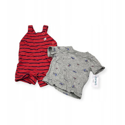Komplet niemowlęcy Carter''s - ogrodniczki + t-shirt -