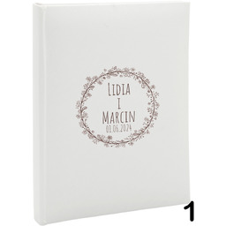 Album ślubny, wsuwany, 50 zdjęć 15x21, personalizowany, 12
