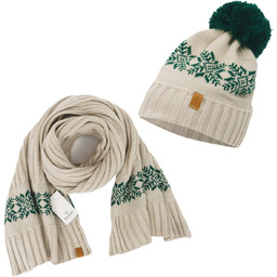 Nandy Komplet Czapka Szalik Ciepły Zimowy Norweski -