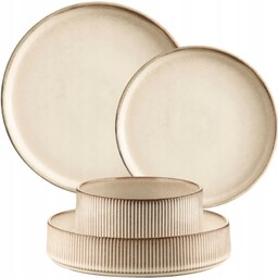 Serwis Obiadowy Porcelana Retro Evia Komplet Zestaw 24