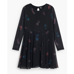 Rozkloszowana sukienka z literami