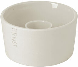 ERNST - Świecznik ceramiczny biały Deep