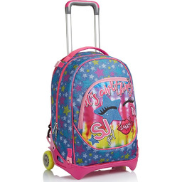 SJ GANG Rolling backpack, Wheeled Book Bag, 3