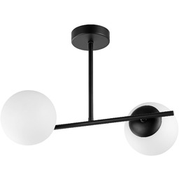 LAMPA SUFITOWA WISZĄCA PLAFON NOWOCZESNA CZARNA BIAŁE KULE