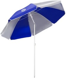 NILS CAMP Parasol plażowy NC7813 180 cm Biało-niebieski