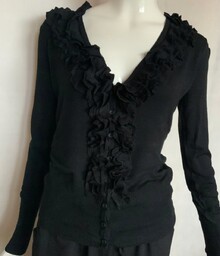 Sweter Czarny Damski Rozpinany Pogrzeb