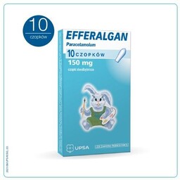 EFFERALGAN 150 mg czopki przeciwgorączkowe, 10 sztuk