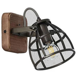 Lindby - Rutger Lampa Ścienna Wood/Black