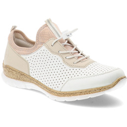 Rieker Białe Półbuty Wsuwane Obuwie Damskie