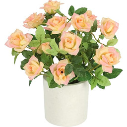 Dzikie różyczki w doniczce, 32 cm, sztuczne róże,