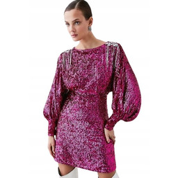 KAREN MILLEN SUKIENKA CEKINOWA KOKTAJLOWA 40 1Y1K