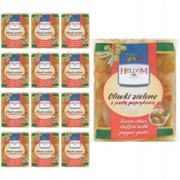 Helcom Oliwki zielone z pastą paprykową 195 g