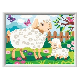 RAVENSBURGER Malowanie po numerach CreArt Jagnię z mamą