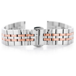 Bransoleta Pacific Model 4 srebrno róż.złota 16mm