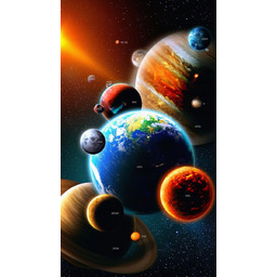 PUZZLE Układ Słoneczny Planety Kosmos A3 252 el