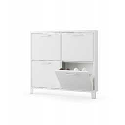 Szafka na buty metalowa wąska biała SHIRLEY 960