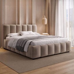 Łóżko tapicerowane z pojemnikiem 4578G 160x200 Welur Ciemny