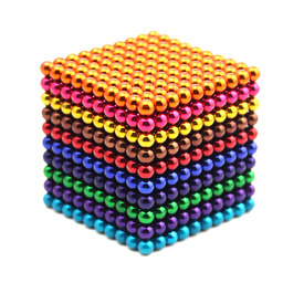 Tęczowe kulki magnetyczne!1000 sztuk 3 mm