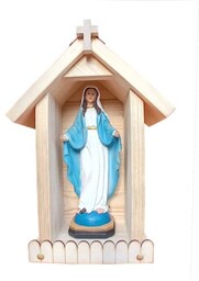 Kapliczka drewniana niemalowana 39 cm