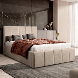 Łóżko tapicerowane SFG0166 90x200 Welur Beżowy #6