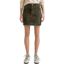 Spódnica damska Desigual Davos khaki jeansowa mini-M