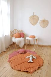 Mata lniana liść dla dzieci "Papaja"