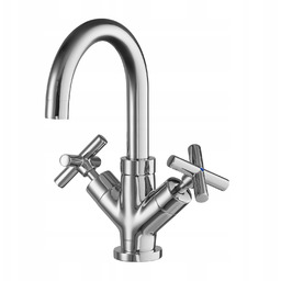 Bateria Umywalkowa Na Pokrętła Chrom Z Korkiem