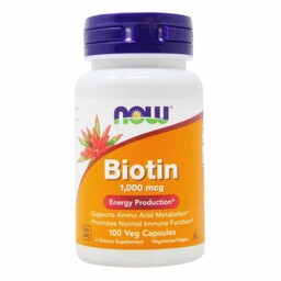Biotin Biotyna 1000 mcg, NOW Foods, 100 kapsułek