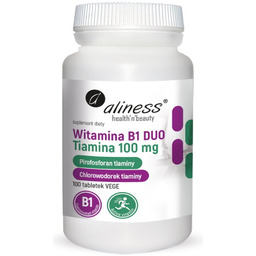 Suplement diety, Aliness, Witamina B1 (Tiamina) DUO 100