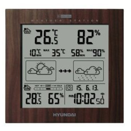 Stacja meteo HYUNDAI WS2244W kalendarz budzik wilgotność kolor