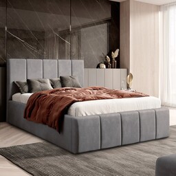 Łóżko tapicerowane SFG0166 90x200 Welur Szary #54