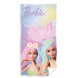 RĘCZNIK bawełniany dziecięcy BARBIE 70X140 cm SYRENA