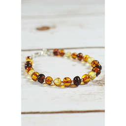 Pakamera Delikatna bransoletka z naturalnego bursztynu bałtyckiego