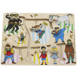 Drewniana Układanka Puzzle Labirynt Edukacyjna Zabawka Dla Dzieci