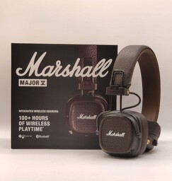 Słuchawki bezprzewodowe nauszne Marshall Major V Bluetooth Beżowo-brązowe