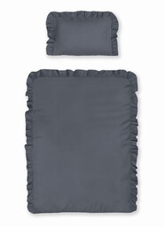 Detexpol Pościel bawełniana 90x120 grafitowa dziecięca jednobarwna
