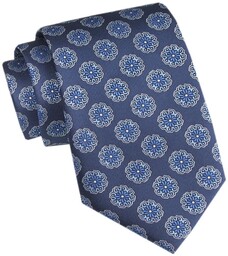 Elegancki Męski Krawat - Chattier - Granatowy, Duże