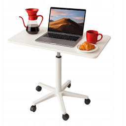 Stolik Do Laptopa Biurko Mobilne Na Kółkach Białe