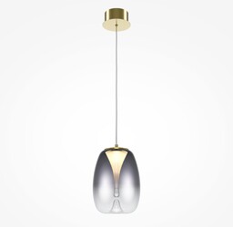SPLASH Lampa wisząca złota szkło dymione H333cm FI20cm