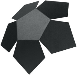 Sollux Czarny kinkiet sypialniany SL.0423 metalowa lampa kwiat