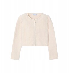 Sweter Mayoral 4363.41 moherowy rozpinany miękki kremowy r.