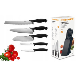 Fiskars zestaw komplet 5 ostrych noży kuchennych