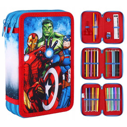 Piórnik Marvel Avengers Wyposażenie 3 Komory 43 el