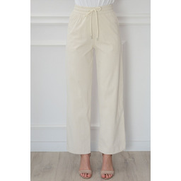 Spodnie ze sztruksu prosta nogawka beż Biankos