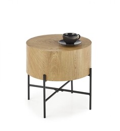 BROOKLYN-S ława dąb naturalny/czarny (1p=1szt)