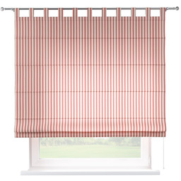 Roleta rzymska Verona, czerwono-białe pasy (1,5cm), Quadro