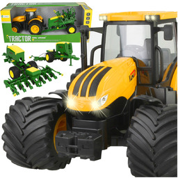 Duży Traktor Ciągnik Rolniczy z Siewnikiem LED