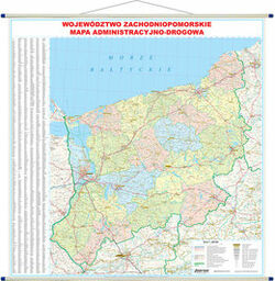 Województwo zachodniopomorskie WYDANIE 2025 mapa ścienna administracyjna, ArtGlob