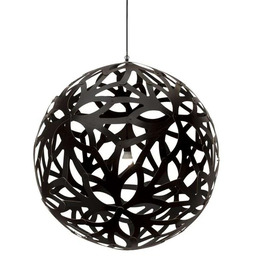 david trubridge - Floral Lampa Wisząca Ø100 Czarna